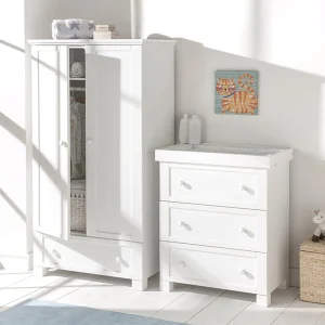 Enfant Little Helper Armoires Pour Chambre D'enfant | Armoire Double Savannah | Meubles Pour Chambre D'Enfant | Blanc Éclatant