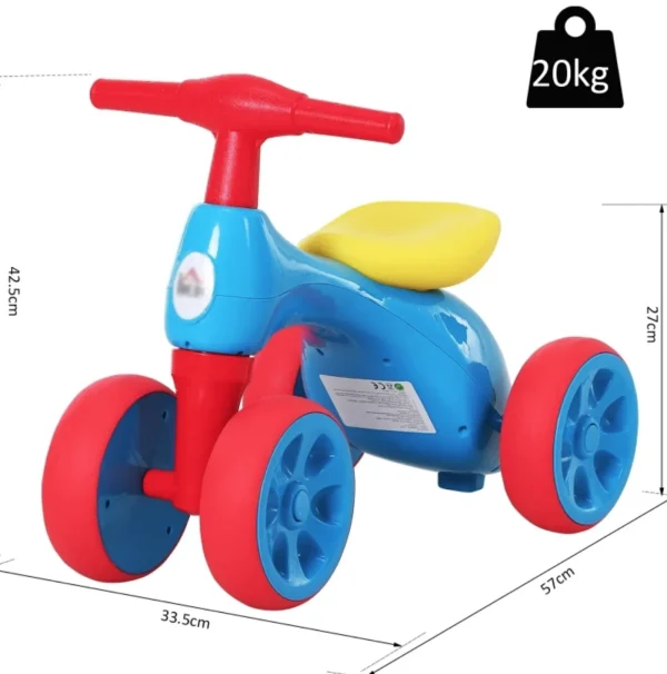 Enfant Little Helper Jouets À Enfourcher | Draisiennes & Trottinettes Pour Enfants & Vélos Pour Enfants | Tricycle 4 roues 2 en 1 pour enfants | Vélo d'équilibre | Rangement | 18-36 mois